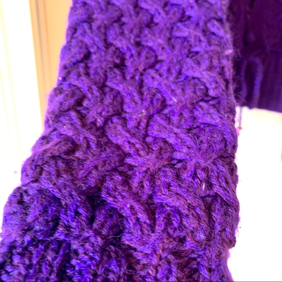 Vintage RAFIQUE 100% Wool V-Neck Woven Cardigan Sweater—SZ. Small - Picture 8 of 15